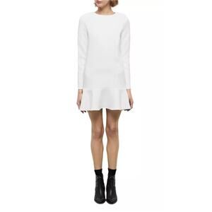 The Kooples White Peplum Dress with Ruffles NWT Size Medium | Retail $465